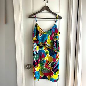 J Crew Women's Sz 6 Floral Multicolor Hawaiian Print Vacation Beach Dress